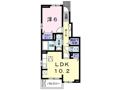 ルミエール天田(1LDK/1階)の間取り写真