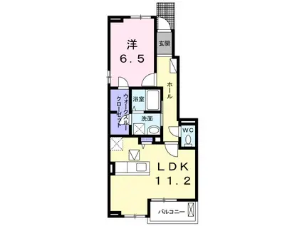 フォーチュン(1LDK/1階)の間取り写真