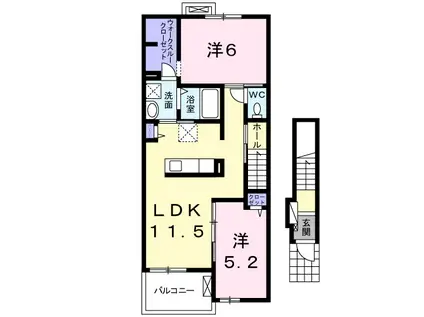 サンパークⅤ(2LDK/2階)の間取り写真
