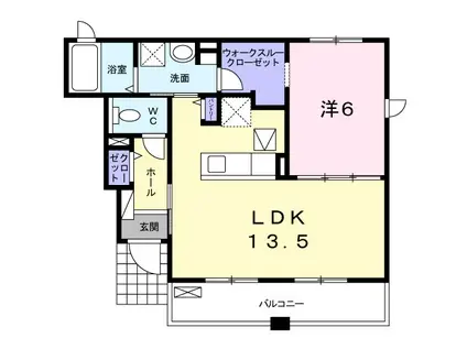 サンロード ガーデン(1LDK/1階)の間取り写真