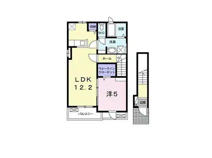 ヴィクトリー Ⅲ(1LDK/2階)の間取り写真