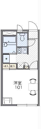 レオパレスわかば(1K/3階)の間取り写真