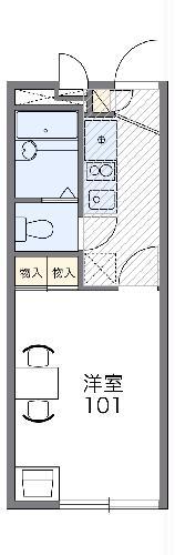 レオパレスSHIMIZU Ⅰ(1K/2階)の間取り写真