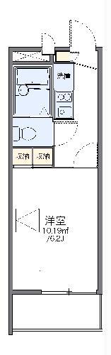 レオパレスホワイトプラム(1K/1階)の間取り写真