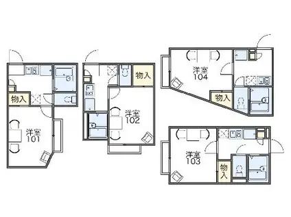 レオパレスリベルテ(1K/2階)の間取り写真