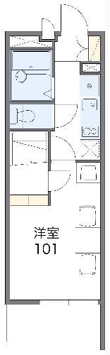 レオパレス三河豊田(1K/4階)の間取り写真