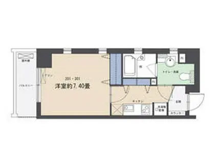 グローリアスガーデン(1K/3階)の間取り写真