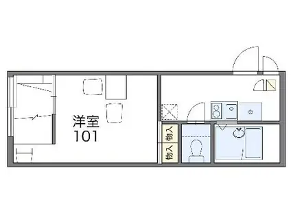 レオパレスポラリス(1K/1階)の間取り写真
