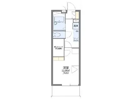 レオパレスMINOWA(1K/3階)の間取り写真