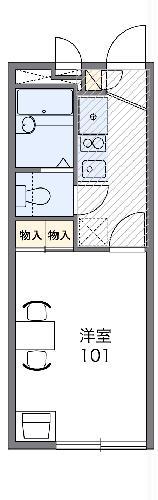 レオパレス古鳴海(1K/1階)の間取り写真