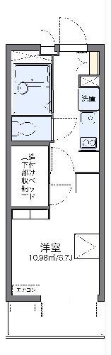 レオパレススカイアーク(1K/1階)の間取り写真