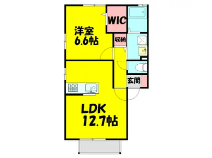 エテルナピーノ(1LDK/1階)の間取り写真