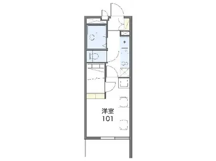 レオパレス二之宮(1K/2階)の間取り写真
