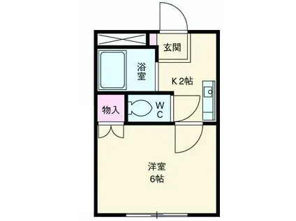 グレイス玉川学園1(1K/2階)の間取り写真