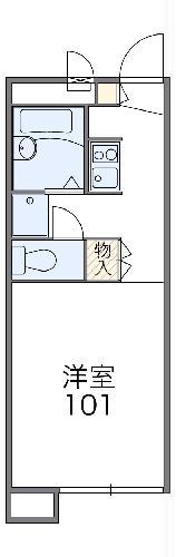 レオパレス日の出(1K/1階)の間取り写真