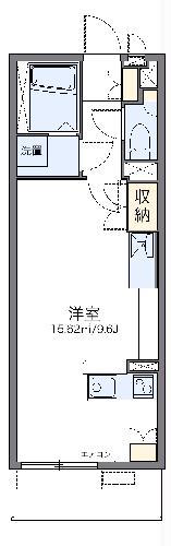レオネクストフィオーレ(ワンルーム/3階)の間取り写真