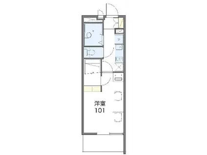 レオパレスセレス末広(1K/1階)の間取り写真
