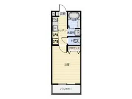 アルムハイツ板倉(1K/3階)の間取り写真