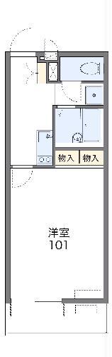 レオネクストクレセント(1K/2階)の間取り写真