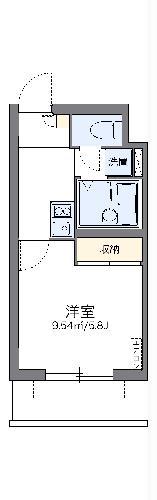 レオパレスアザレア(1K/1階)の間取り写真