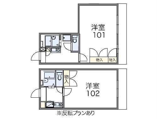 レオパレスSAFURAN(1K/1階)の間取り写真
