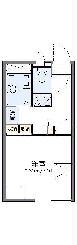 レオパレス純(1K/1階)の間取り写真