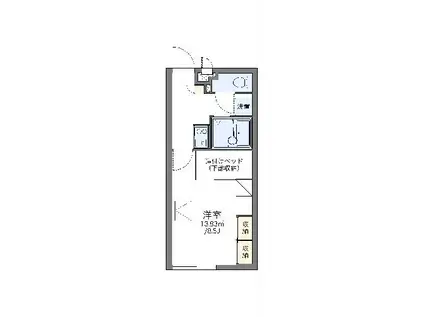 レオパレスTOMO(1K/2階)の間取り写真
