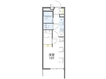 レオパレス翡翠第一(1K/3階)の間取り写真