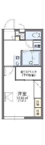 レオパレス倉賀野宿(1K/2階)の間取り写真