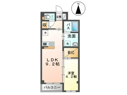 EPIC HEIM(1LDK/2階)の間取り写真
