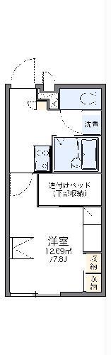 レオパレスカトレア(1K/2階)の間取り写真