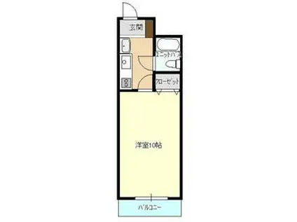 YSビル(1K/3階)の間取り写真