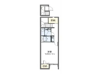 レオネクスト美樹(1K/2階)の間取り写真