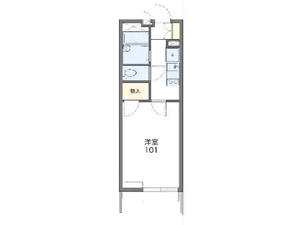 レオパレスエスポワール桜木町(1K/1階)の間取り写真