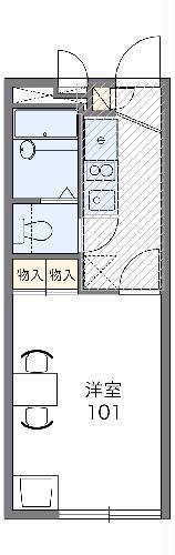 レオパレスかたくり(1K/2階)の間取り写真