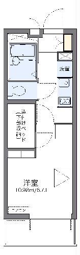 レオパレスグランエスポワールⅡ(1K/4階)の間取り写真