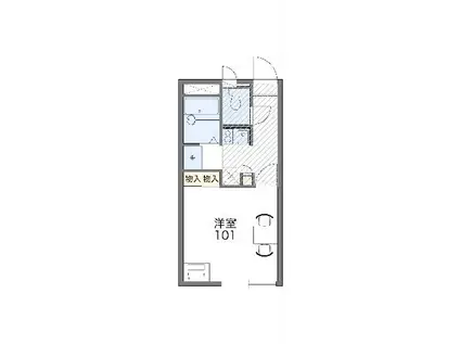 レオパレスR1ヒルズⅡ(1K/2階)の間取り写真