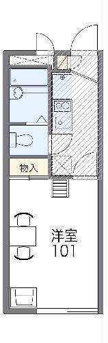 レオパレス柴Ⅱ(1K/1階)の間取り写真