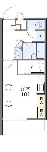 レオパレス柿の木(1K/1階)の間取り写真
