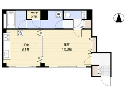 京浜急行電鉄大師線 東門前駅 徒歩10分 3階建 築35年(1LDK)の間取り写真