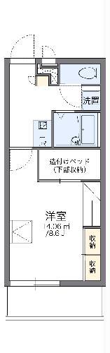レオパレス HOUSE UMI(1K/1階)の間取り写真