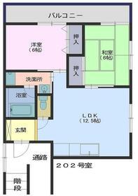 エルム大網(2LDK/2階)の間取り写真