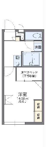 レオパレス成和(1K/1階)の間取り写真