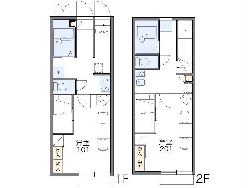 レオパレスSUN さくら(1K/1階)の間取り写真