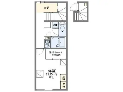 レオパレスルクス(1K/2階)の間取り写真