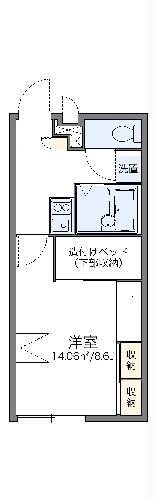 レオパレス粲粲(1K/2階)の間取り写真