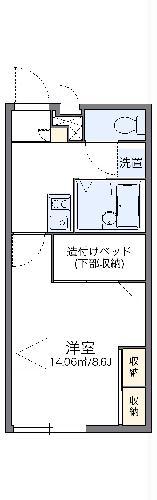 レオパレスHIGH END(1K/2階)の間取り写真