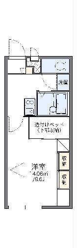 レオパレスHAPPY ISLAND Ⅰ(1K/1階)の間取り写真
