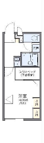レオパレスポテトハウスⅡ(1K/2階)の間取り写真