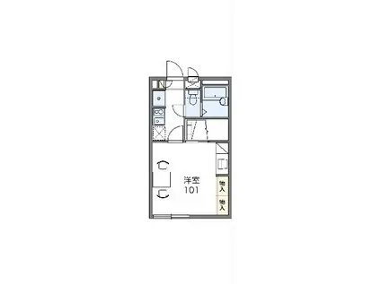 レオパレスピエスト(1K/2階)の間取り写真